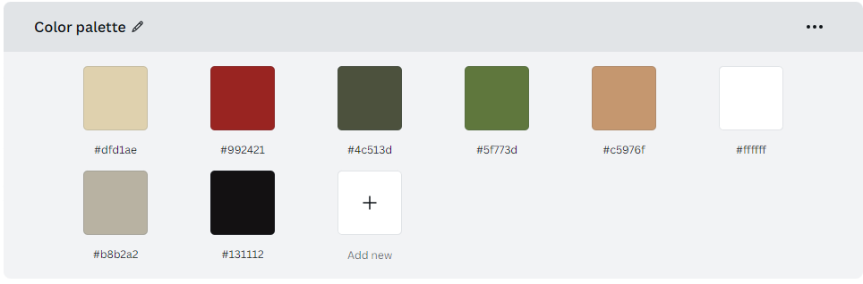 HOW I brand colour palette